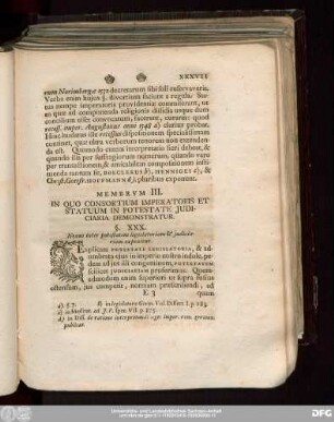 Membrum III. In Quo Consortium Imperatoris Et Statuum In Potestate Iudiciaria Demonstratur.