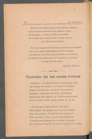Canción de las cosas tristes