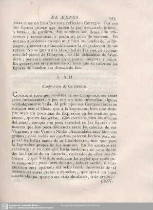 §. XIII. Composicion de CORREGIO.