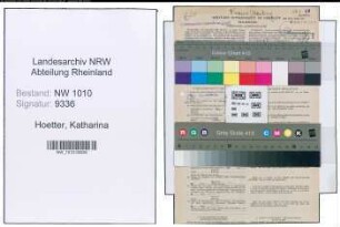 Entnazifizierung Katharina Hoetter , geb. 08.02.1900 (Bankangestellte)