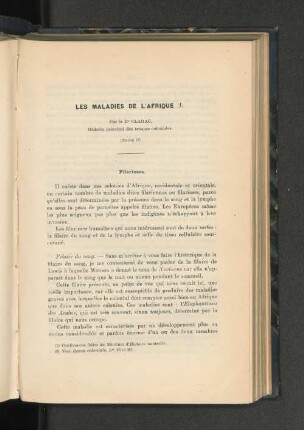 Les Maladies de l'Afrique