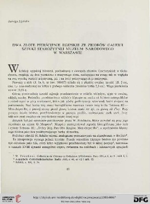 24: Dwa złote pierścienie egipskie ze zbiorów Galerii Sztuki Starożytnej Muzeum Narodowego w Warszawie