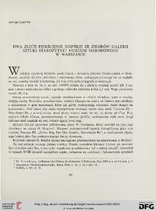 24: Dwa złote pierścienie egipskie ze zbiorów Galerii Sztuki Starożytnej Muzeum Narodowego w Warszawie