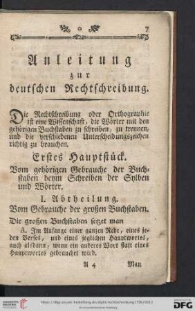 Erstes Hauptstueck