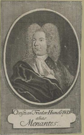 Bildnis des Christian Friedrich Hunold alias Menantes