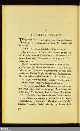 V Hilfsbereitschaft