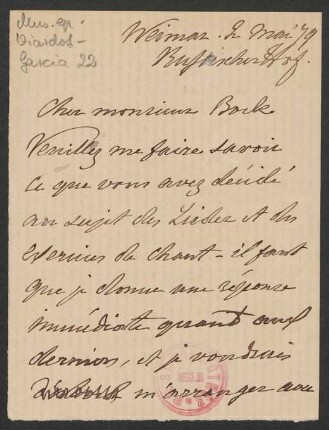 Brief an Hugo Bock : 02.05.1879