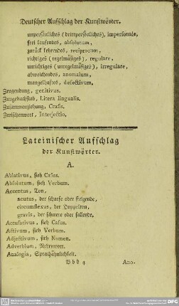 Lateinischer Aufschlag der Kunstwörter