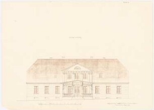 Herrschaftliches Wohnhaus, Belmsdorf Umbau: Aufriss Seitenansicht, Maßstabsleiste