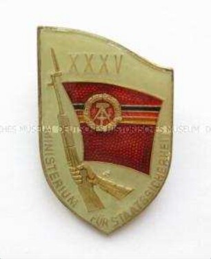 Erinnerungsabzeichen "35 Jahre Ministerium für Staatssicherheit der DDR", mit Etui