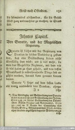 Zehntes Capitel. Von Suratte, und der Mogolischen Regierung