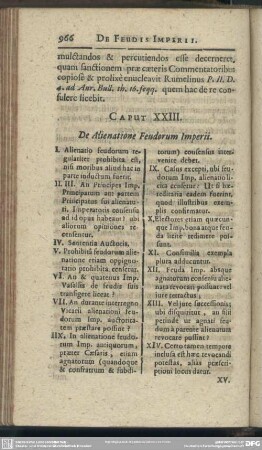 Caput XXIII. De Alienatione Feudorum Imperii