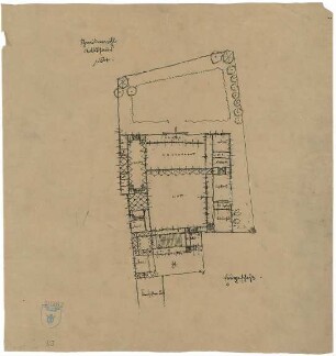 Bestelmeyer, German; Schneidemühl; Bebauungsplan - Volkshaus (Grundriss EG)