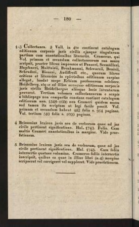 180, Collectanea