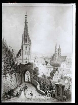 Frauenkirche von Westen; Lithographie von E. Eunninger