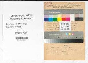 Entnazifizierung Karl Drees , geb. 27.09.1902 (Zollbeamter)