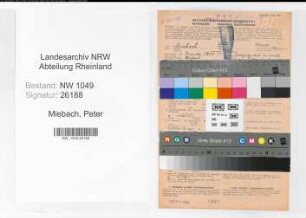 Entnazifizierung Peter Miebach , geb. 07.12.1890 (Postwart)