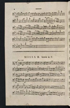 8-13, Missa II. brevis in F.