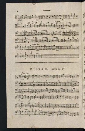 8-13, Missa II. brevis in F.