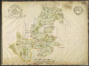 21: Ämter Chemnitz, Augustusburg, Lichtenwalde, Nossen, 1726 : 21 : Ämbter Chemnitz, Augustusburg, Lichtewalda, Ambt Noßen. - [Ca. 1:125 000]. - Dresden, 1726. - 1 Kt. : kol. Federzeichn.
