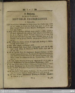 II. Anhang. Scriptores Historiae Freibergensis