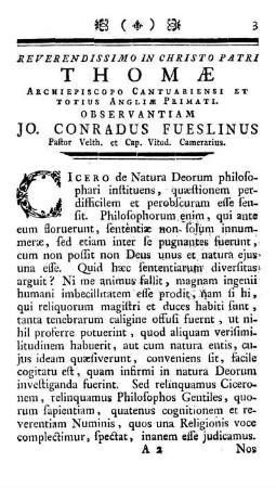 Reverendissimo In Christo Patri Thomæ Archiepiscopo Cantuariensi [...]