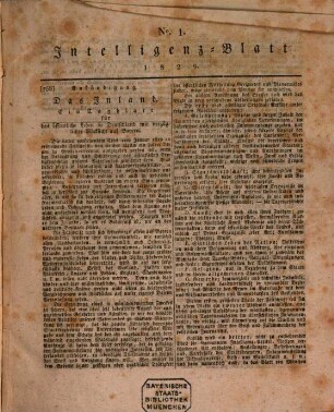 Morgenblatt für gebildete Stände. Intelligenz-Blatt. 1829