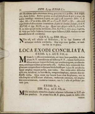 Loca Exodi Conciliata.