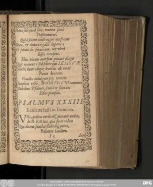 Psalmus XXXIII. Exultate iusti in Domino.