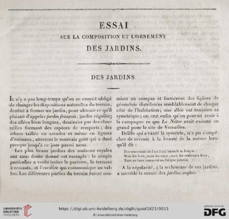 Des jardins