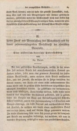 59-178 Ueber Zweck und Veranlassung des Römerbriefs und die damit zusammenhängenden Verhältnisse der römischen Gemeinde : eine historisch-kritische Untersuchung