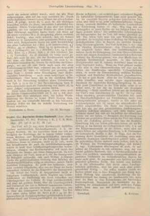 89-90 [Rezension] Seydel, Max, Bayerisches Kirchen-Staatsrecht
