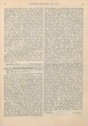 89-90 [Rezension] Seydel, Max, Bayerisches Kirchen-Staatsrecht