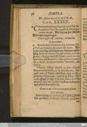 De Adverbio Contra. Cap. XXIIX.