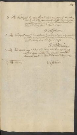 ... Kostgeld für den Hund von 1ten bis ultimo Märtz ... 1793
