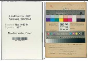 Entnazifizierung Franz Muellermeister , geb. 06.07.1897 (Kaufmann)