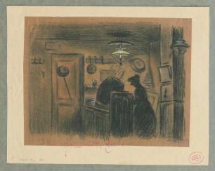 Frau am Tresen