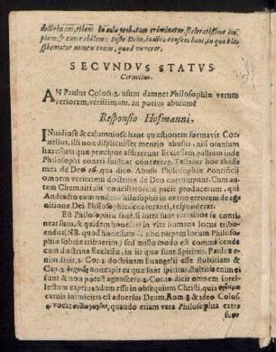 Secundus Status.