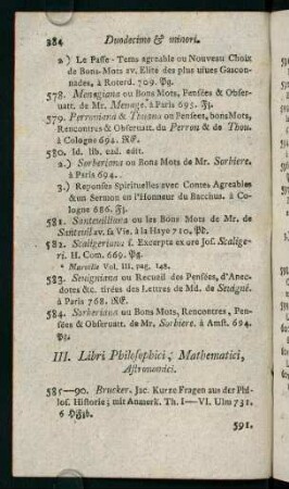 384-409, III. Libri Philosophici, Mathematici, Astronomici - VIII. Norica