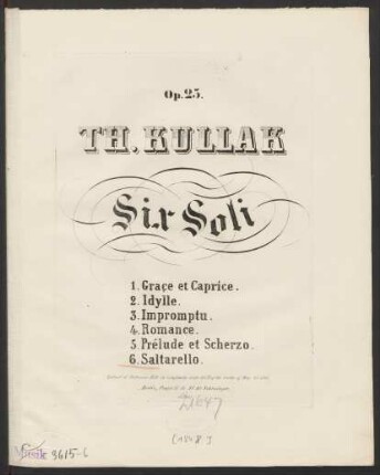 6: Saltarello : Pour Piano ; Op. 25. No. 6