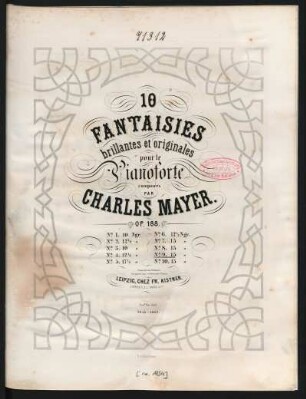 N°. 9: 10 fantaisies brillantes et originales pour le pianoforte op. 188