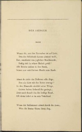 Der Sänger.