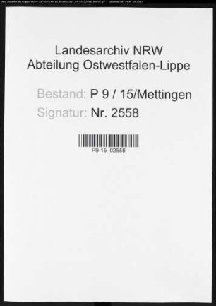 Sterberegister Standesamt Mettingen