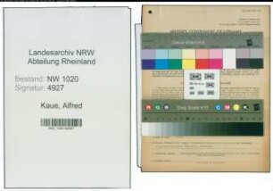 Entnazifizierung Alfred Kaue , geb. 06.08.1901 (Mechaniker)