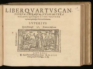 Liber quartus cantionum sacrarum ... quinque et sex vocum. Superius