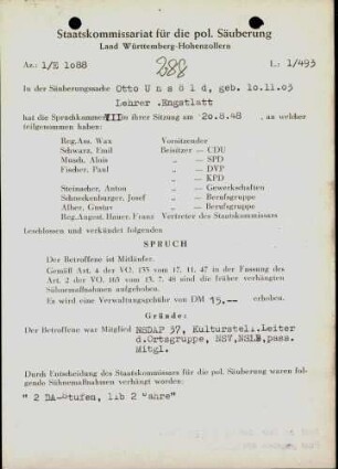 Unsöld, Otto