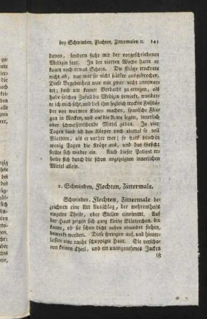 141-147, Schwinden, Flechten, Zittermale bezeichnen eine Art ...