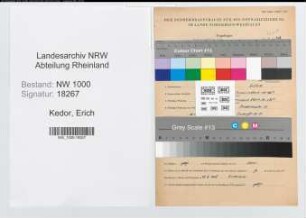 Entnazifizierung Erich Kedor, geb. 14.04.1890 (Bauingenieur)