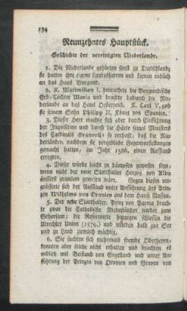 Neunzehntes Hauptstück. Geschichte der vereinigten Niederlande