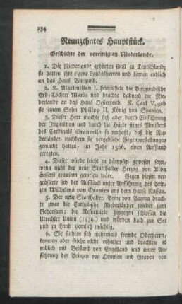 Neunzehntes Hauptstück. Geschichte der vereinigten Niederlande